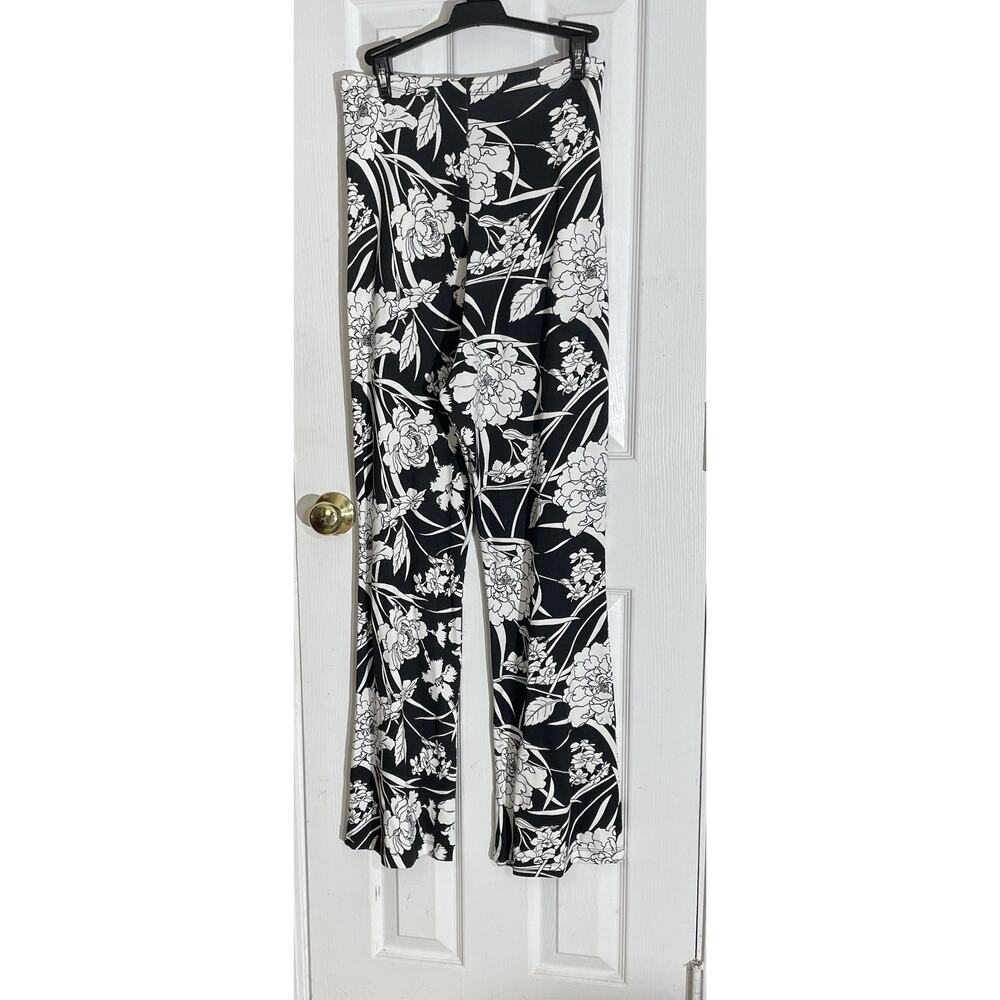 Bryn Walker Size XL Modal Ponti Floral Print High Waist Flare Leg Pants NWT